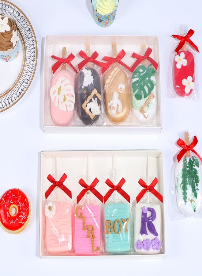 SLShePack 50PCS 3.5x6 Inch Clear Rice Krispie Treat Bags - Cakesicle Bags With Gold Twist Tie Ribbon Stick for Gift Giving - Image 4